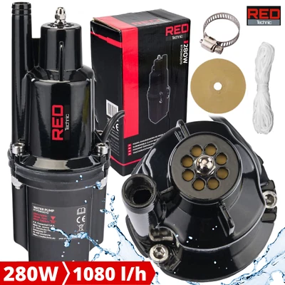 RED TECHNIC Membranpumpe 230V Tauchpumpe Wasserpumpe für sauberes Wasser Brunnen Pumpe