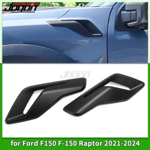 Panel de cubierta de admisión de guardabarros lateral de carbono mate para Ford F-150 F150 Raptor 2021-2024 - Imagen 1 de 12