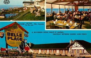 Hotel Motel Belle Plage BAIE ST-PAUL Charlevoix Quebec Canada Postcard - Picture 1 of 2