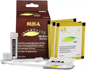 NEW Henna for Eyebrow Color and Tinting kit Eye-brow Medium Brown AU - Picture 1 of 9