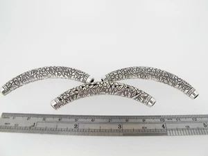 Geschnitzter Rohrverbinder, Antik Silber Tibetischer Stil, Halbmondverbinder - Bild 1 von 5