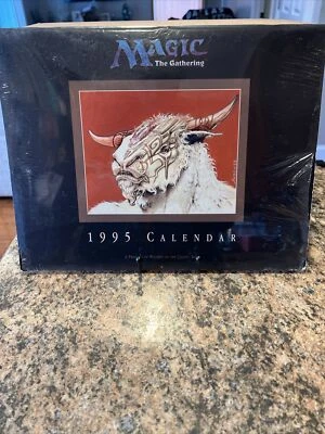 Original Vintage 1995 MAGIC THE GATHERING Wall Calendar MTG RARE Factory Sealed - Image 1 of 4