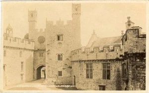 REAL PHOTOGRAPHIC POSTCARD THE QUADRANGLE, ST. DONAT'S CASTLE, GLAMORGAM, WALES. - Picture 1 of 2