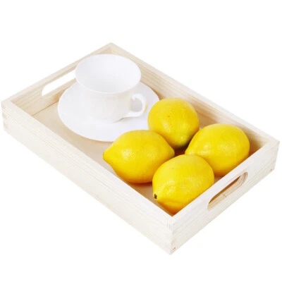 Tablett Holz 20 x 30 cm Birkenholz Natur Serviertablett Holztablett Griff Henkel - Bild 1 von 4