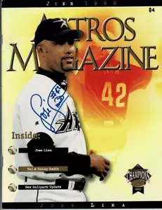 Jose Lima Signed 1998 Houston Astros Game Program Magazine 1997 Champs AUTO - Picture 1 of 6