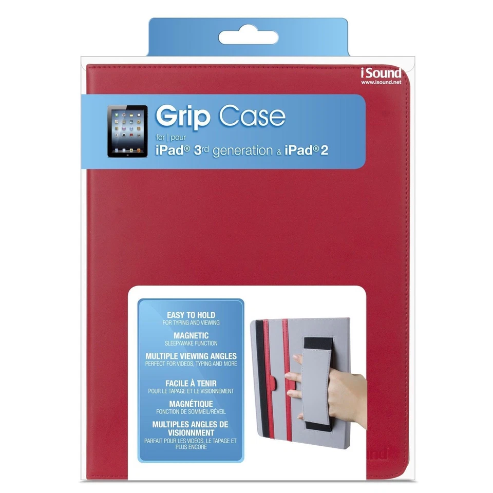 *NEW* iSound Grip Case for iPad 3rd Generation & iPad 2 Red - Image 1 of 3
