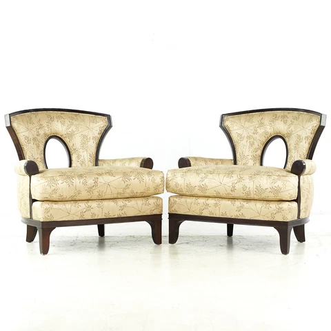 Barbara Barry for Henredon Lounge Chairs - Pair Cover