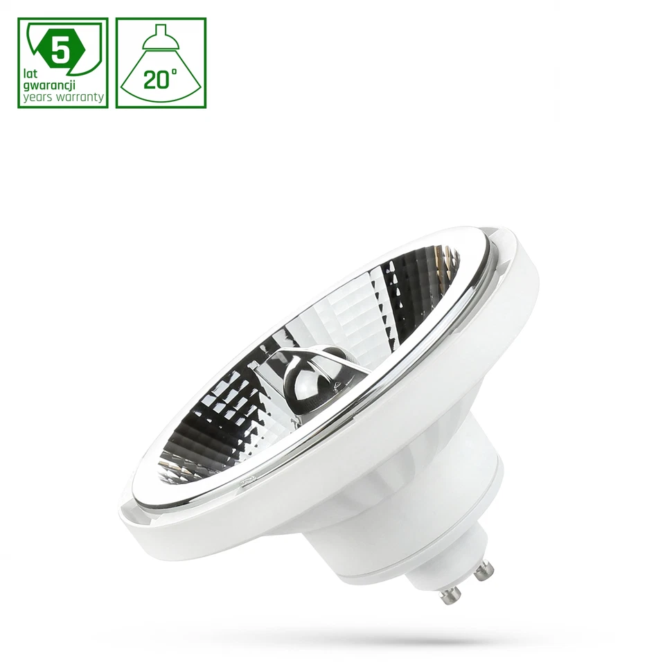 LED GU10 10W 230V AC Blanco Neutro AR111 1050 Lúmenes 20° - Imagen 1 de 1
