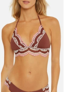 BECCA BY REBECCA VIRTUE Delilah Bikini Swim Top, US Large - Picture 1 of 10