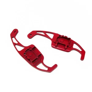 Red Paddle Shifter Lever Extensions For VW Golf MK5 MK6 VI R32 R GTI TSI DSG - Picture 1 of 4