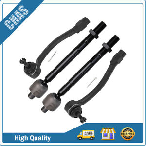 4Pieces Front Tie Rod End Link Steering Kit For 2013-2014 Hyundai Elantra Coupe