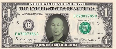 Billete de un dólar Hines Ward personalizado moneda real de Estados Unidos Steelers Georgia Bulldogs Foto 1 de 4