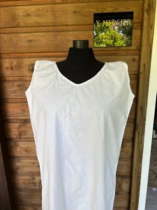 Ancienne  robe / chemise de jour en coton monogrammes AD    Réf C45 - Picture 1 of 5