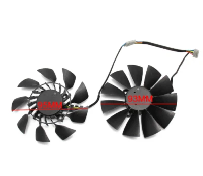 Pair Fans Cooler Fan For ASUS R9 290 290X 290-DC2-4GD5 290X-DC2-4GD5 - Image 1 of 4