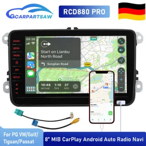 MIB 8" Carplay Android Auto Radio Navi RCD880 PRO RCD330 Für VW Golf Passat Seat - Bild 1 von 18