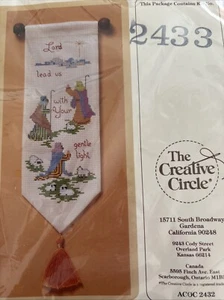 Vintage Cross Stitch Kit “Lead Us Lord” The Creative Circle Bell Pull - Picture 1 of 4