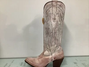 Corral Rose Pink Embroidery Knee High Western Leather Boots Women’s SZ 9.5,NEW. - Picture 1 of 9