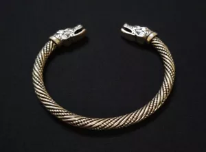 Bracciale Torc Testa Lupo Vichingo - Foto 1 di 8