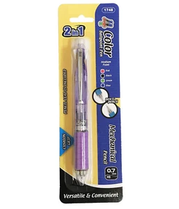 2 In 1 Cushion Grip Retractable 4 Color Ballpoint Pen+ Mechanical Pencil - Picture 1 of 1