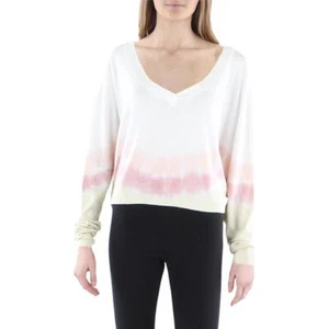 Anthropologie Maronie Womens Pink Tie Dye Cropped Cozy T-Shirt Top S BHFO 4085 - Picture 1 of 1