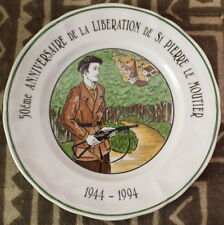 1944-1994 Assiette - Anniversaire de la Libération / St Pierre le Moutier - FFI