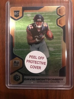 2019 Panini Elements Metal Base Gold Rookie #134 David Montgomery 02/25 Bears - Image 1 of 2