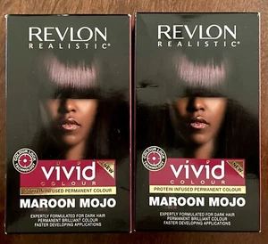 REVLON Realistic VIVID Colour MAROON MOJO Protein Infused Permanent Color (2-pk) - Picture 1 of 3