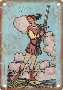 Kleine Arkana Seite der Schwerter 12" x 9" Reproduktion Blechschild MA51 - Bild 1 von 1