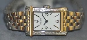 Bulova Ladies Diamond White Dial Stainless Steel Watch 96R186 - Picture 1 of 5