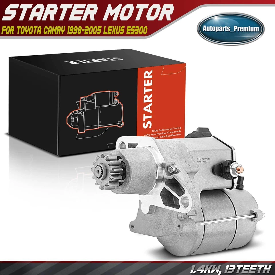 Starter Motor for Toyota Camry 1998-2005 Lexus ES300 1998-2001 1.4KW CCW 12V 13T - Image 1 of 4