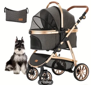 Kenyone 3 in 1 Haustier Kinderwagen Luxus große Trage für mittelgroße kleine Hunde Katzen - Bild 1 von 14