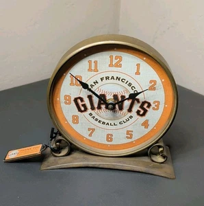 San Francisco Giants Baseball Club Brass Desk Clock 2004 by Timeworks Berkeley - Picture 1 of 5