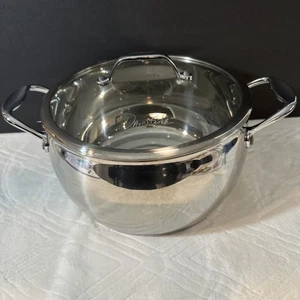 David Burke Splendor Pot Series Big Stock Pot With Glass Lid 7 qt - 6.6L - Picture 1 of 8