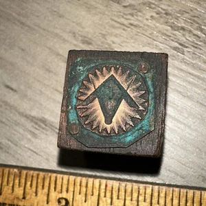 Printing Block “ Masonic Image “ Copper Face - Picture 1 of 3