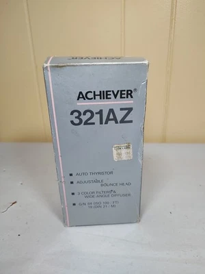 New! Achiever 321AZ Camera Flash for SLR Cameras Black NOS - Image 1 of 4