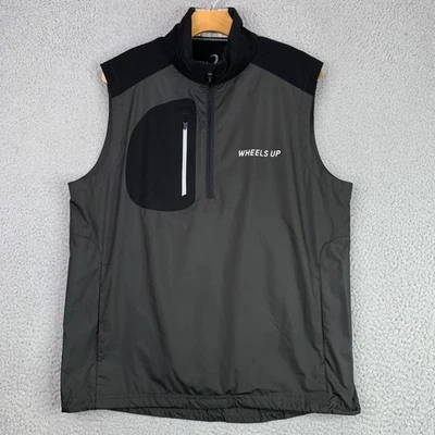 Zero Restriction Vest Mens Medium Black Wheels Up Tour Series Golf Windbreaker - Image 1 of 4