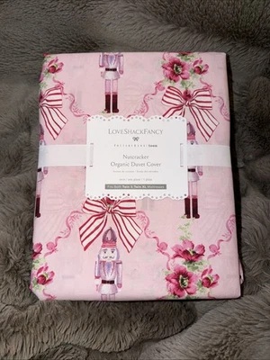 Pottery Barn Teen Love Shack Fancy Nutcracker ￼ Sheet Set Pink Twin Size - Image 1 of 4