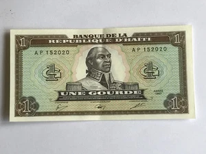 Geldschein Haiti Caribic 1 Gourdes KaribiK Banknote ca. 1987 - Bild 1 von 4