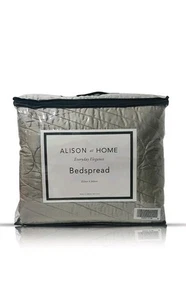 ALISON AT HOME everyday elegance bedspread Polyester green 250×260 CM - Picture 1 of 3