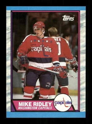  Mike Ridley  Capitals Hockey 1989 Topps 165 Sports Trading Card  - Image 1 of 2
