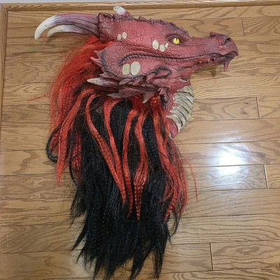 Morris Costumes Latex Brimstone Dragon Premiere Red Mask. 112794 - Image 1 of 4
