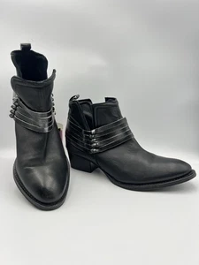 Diba True Sly Fox Damen-Stiefeletten 9,5 M schwarz grau Leder Western abgenutzt - Bild 1 von 9