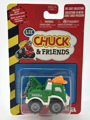 Práctico camión de remolque Maisto Tonka Lil' Chuck & Friends verde fundido a presión 2000 difícil de encontrar Foto 1 de 4