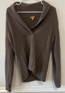 Suéter de manga larga Katherine Kelly para mujer marrón medio 100 % cachemir - Imagen 1 de 3