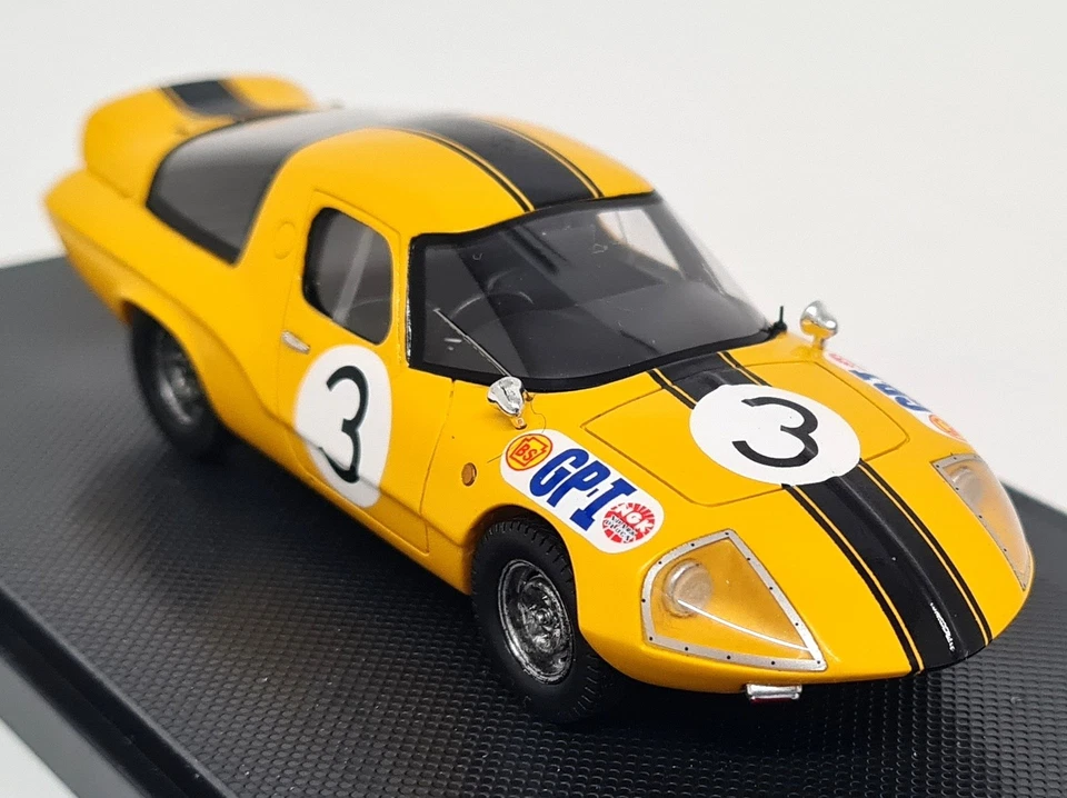 Carro modelo Ebbro 1/43 - Daihatsu P3 1966 Japão GP #3 amarelo fundido escala - Imagem 1 de 4