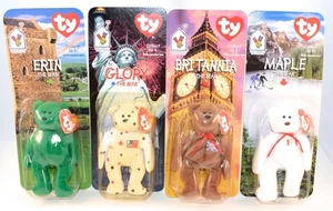 TY Teenie Beanie Baby Bears McDonalds 1999 Glory Maple Britannia Erin NEW Comp - Picture 1 of 2
