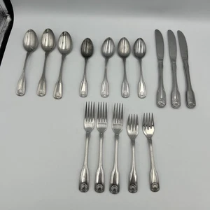 Reed & Barton Colonial Shell 1961 Stainless Flatware Mixed Lot of 15 pcs - Picture 1 of 5