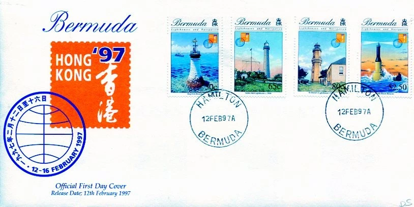 BERMUDA: FDC (1997) Hong Kong ’97 Exhibition — Lighthouses & Navigation - Image 1 of 1
