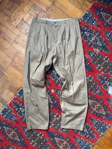 Vintage 1950s 1960s Cotton Chino Khaki Pants Trousers USMC Military Army 34 - Picture 1 of 8