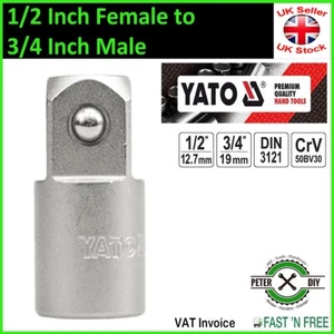 Adaptador adaptador de enchufe macho de 1/2 pulgada hembra a 3/4 pulgadas YATO YT-1356 - Imagen 1 de 1